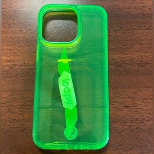 Loopy neon green case iPhone 13 pro